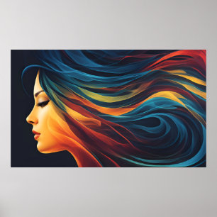 Mental health abstract art poster