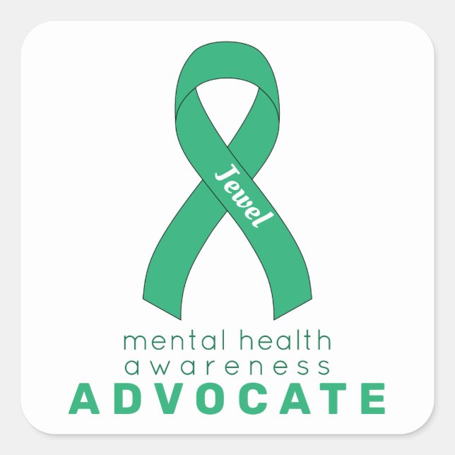Mental Health Advocate White Square Sticker (Front)