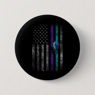 Mental Health American Flag Suicide Awareness 2024 6 Cm Round Badge