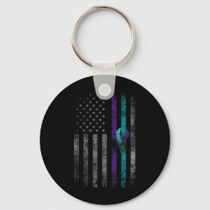 Mental Health American Flag Suicide Awareness 2024 Key Ring