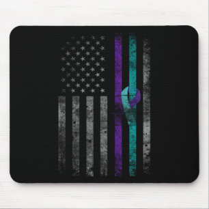 Mental Health American Flag Suicide Awareness 2024 Mouse Mat