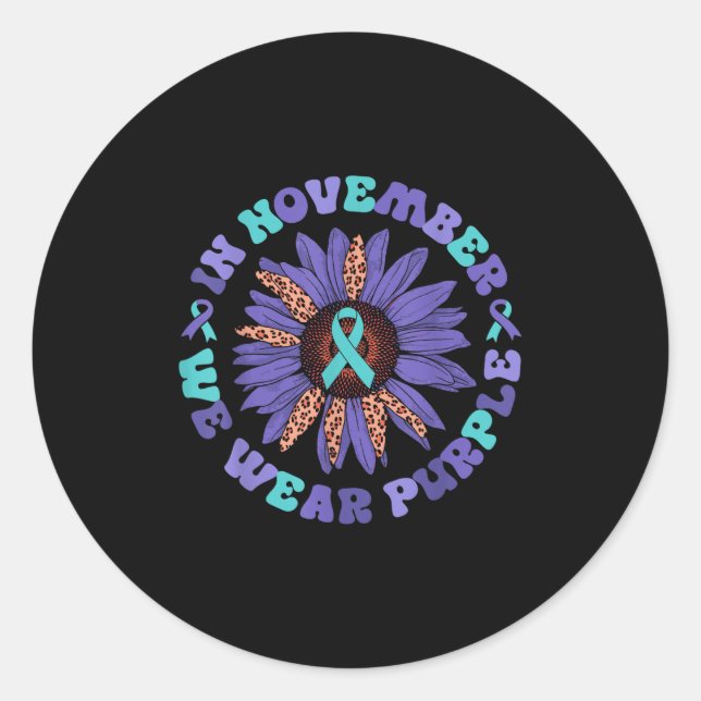 Mental Health &amp; Suicide Awareness  Classic Round Sticker (Front)