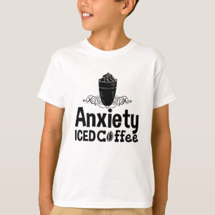 Mental Health Anxiety Iced Coffee Awareness Anxie T-Shirt