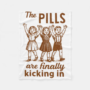Mental Health Anxiety Therapist The Pills Finally Fleece Blanket