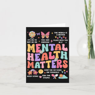 Mental Health Autism Awareness Month Groovy Card