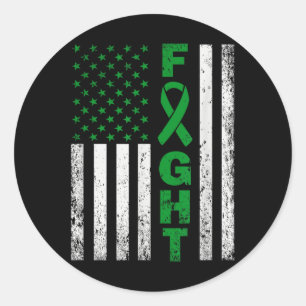 Mental Health Awareness American Flag Classic Round Sticker