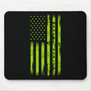 Mental Health Awareness American Flag Military Sup Mouse Mat