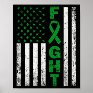 Mental Health Awareness American Flag  Poster