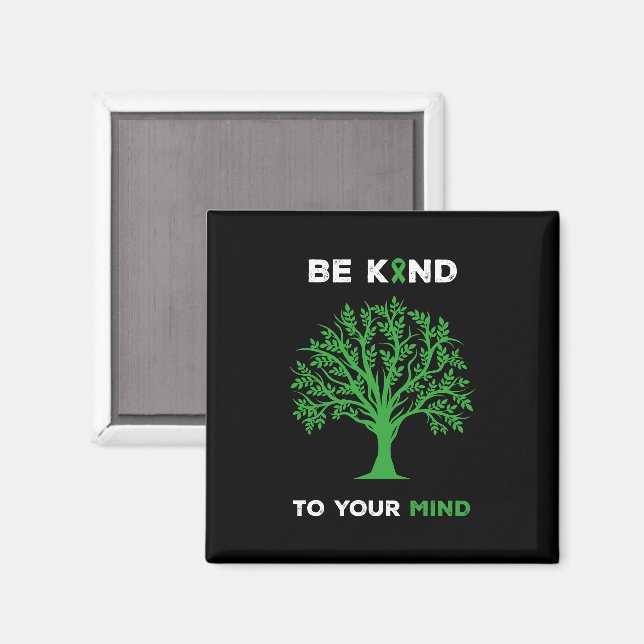 Mental Health Awareness Be Kind To Your Mind Magnet (Front/Back)