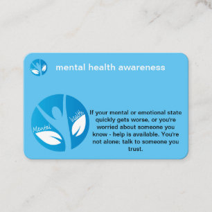 mental health awareness business card