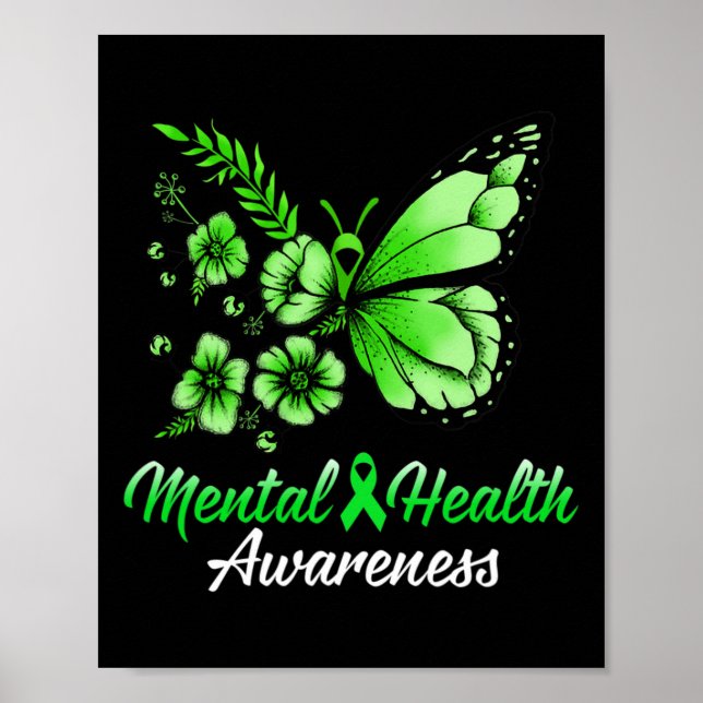 Mental Health Awareness Butterfly 1 Poster (Front)