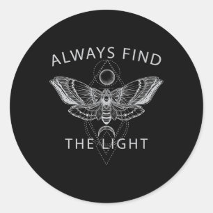 Mental Health Awareness - Butterfly Moth Men Women Classic Round Sticker