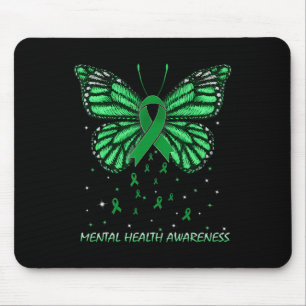 Mental Health Awareness Butterfly Mouse Mat