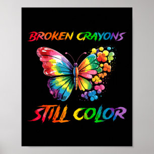 Mental Health Awareness Butterfly Still Colour Bro Poster