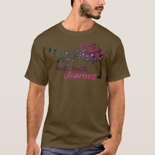 Mental Health Awareness Butterfly Tree 3338 T-Shirt