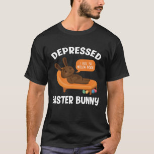Mental Health Awareness Chocolate Bunny Funny East T-Shirt