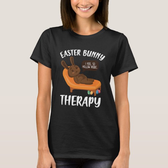 Mental Health Awareness Chocolate Bunny Funny East T-Shirt (Front)