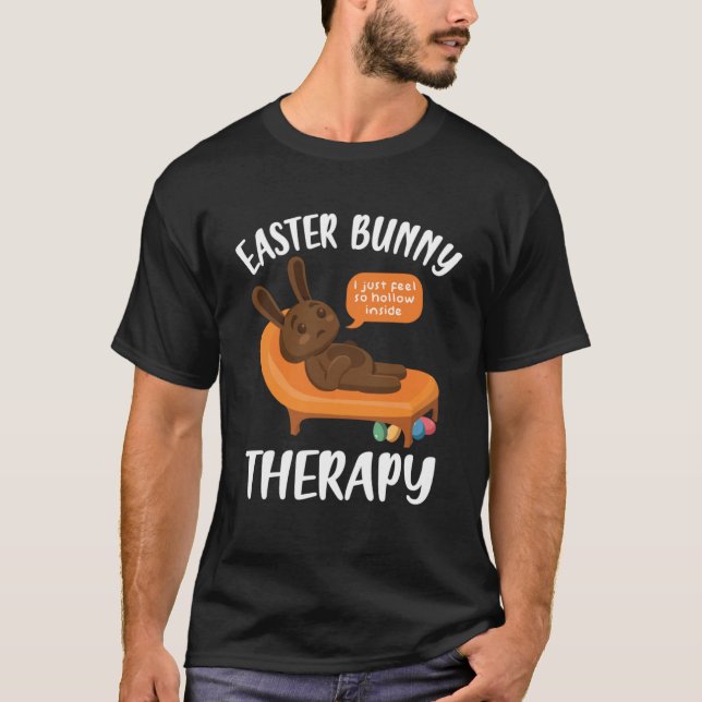 Mental Health Awareness Chocolate Bunny Funny East T-Shirt (Front)