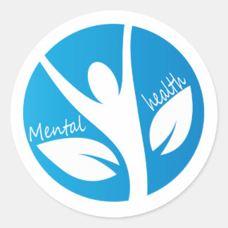 mental health awareness classic round sticker