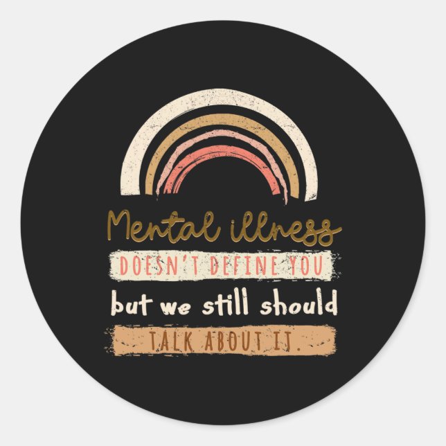 Mental Health Awareness  Classic Round Sticker (Front)