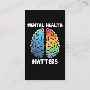 Mental Health Awareness Colourful Brain Cute Business Card