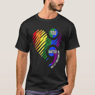 Mental Health Awareness Colours Heart Graphic T-Shirt