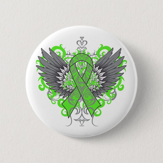 Mental Health Awareness Cool Wings 6 Cm Round Badge (Front)