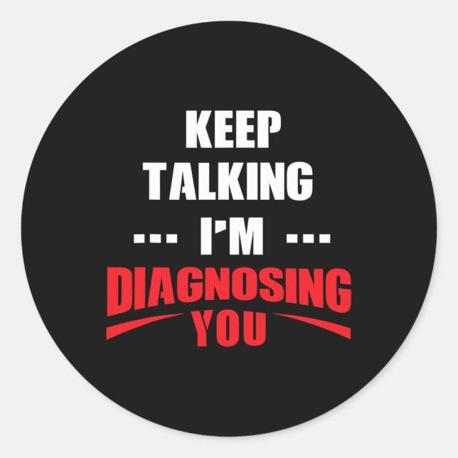 Mental Health Awareness Counsellor Gift - Therapis Classic Round Sticker (Front)