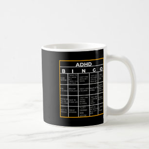 Mental Health Awareness Day Adhd Bingo Fun Gift Coffee Mug