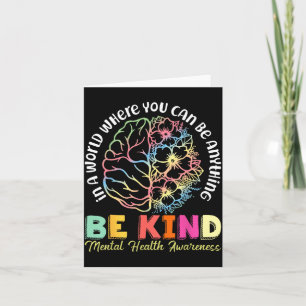 Mental health awareness depression prevention card