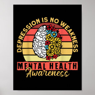 Mental Health Awareness Depression Suicide Prevent Poster