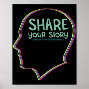 Mental Health Awareness Depression Suicide Prevent Poster