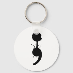 Mental Health Awareness Designs Semicolon Tree Sui Key Ring