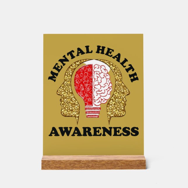 Mental Health Awareness Desk Sign  (Front)