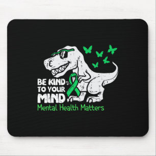 Mental Health Awareness Dino Funny Toddler Boy Cut Mouse Mat