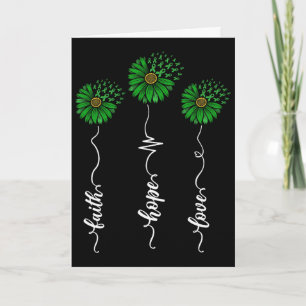 Mental Health Awareness Faith Hope Love Flower Wom Card
