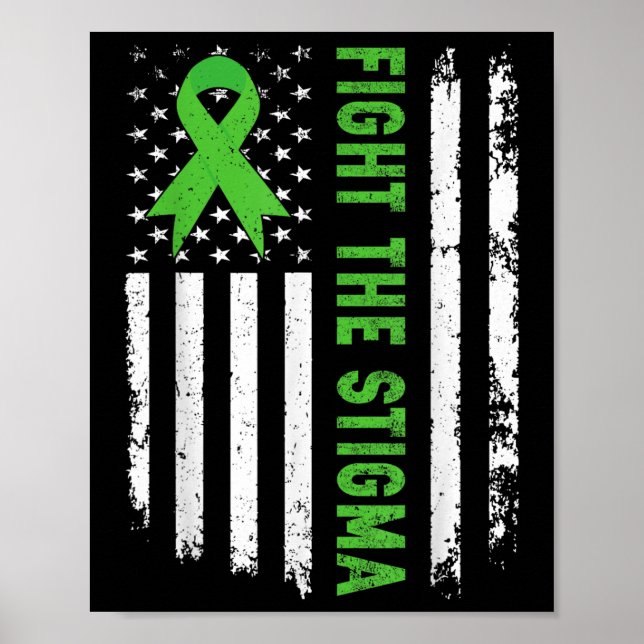 Mental Health Awareness Fight The Stigma American  Poster (Front)