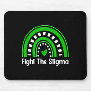 Mental Health Awareness Fight The Stigma Heart Gre Mouse Mat