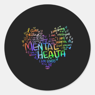 Mental Health Awareness Gifts Depression 1  Classic Round Sticker