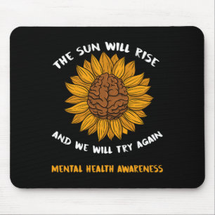 Mental Health Awareness Gifts Depression Sunflower Mouse Mat
