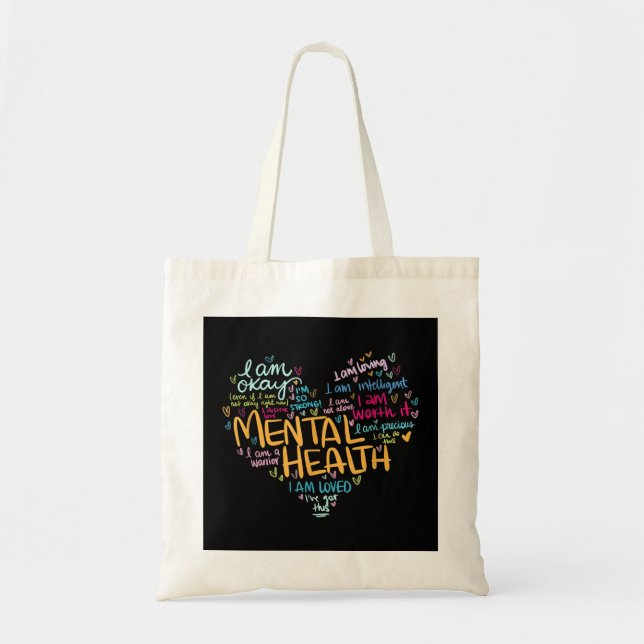 Mental Health Awareness Gifts Depression  Tote Bag (Front)