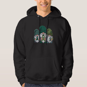 Mental Health Awareness Gnomes Green Ribbon Men Wo Hoodie
