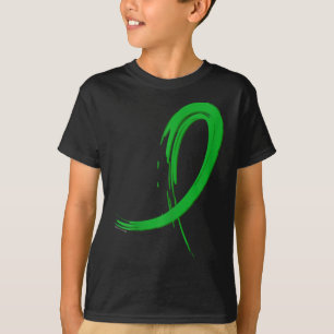 Mental Health Awareness Green Graffiti Ribbon  T-Shirt