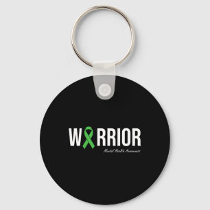 Mental Health Awareness Green Ribbon 2  Key Ring