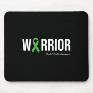 Mental Health Awareness Green Ribbon 2  Mouse Mat