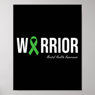 Mental Health Awareness Green Ribbon 2 Poster