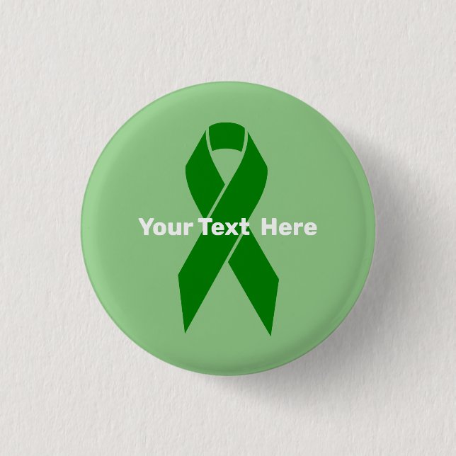 Mental Health Awareness Green Ribbon 3 Cm Round Badge (Front)