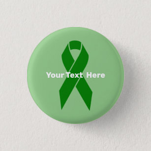 Mental Health Awareness Green Ribbon 3 Cm Round Badge