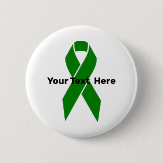 Mental Health Awareness Green Ribbon 6 Cm Round Badge