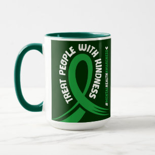 Mental Health Awareness Green Ribbon Causes Kind Mug